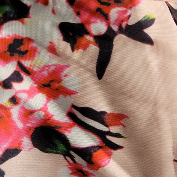 NWT/ Allegra K. Floral Print High Waist Pleated A Line Midi Skirt Dress - Picture 3 of 5